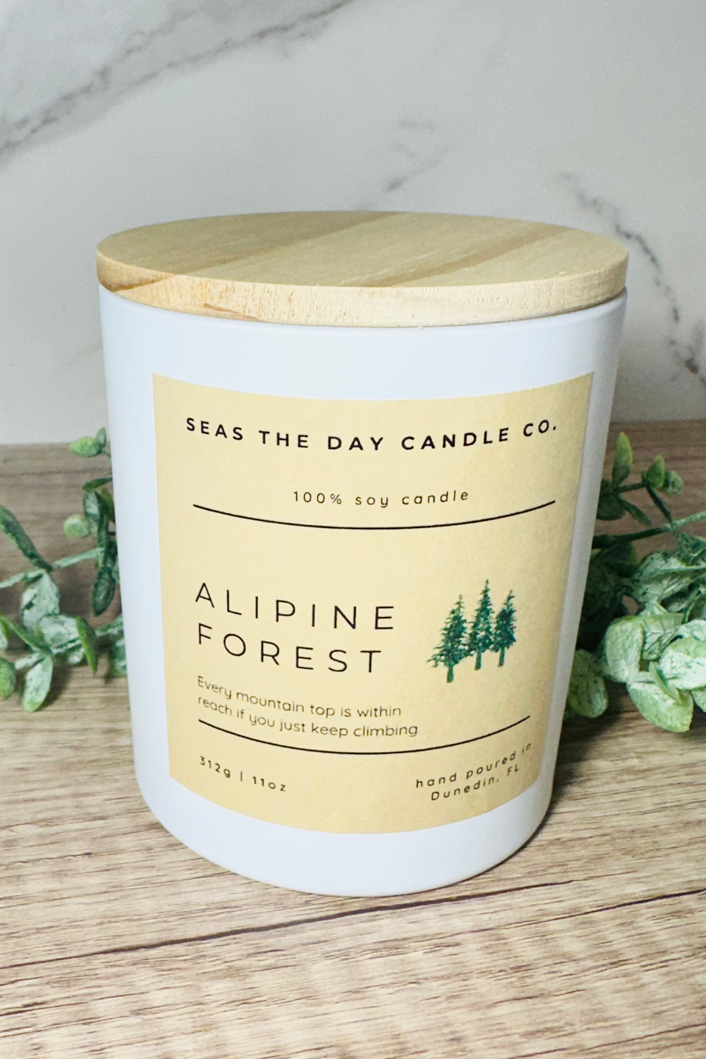 seas the day candle co alpine forest soy candle